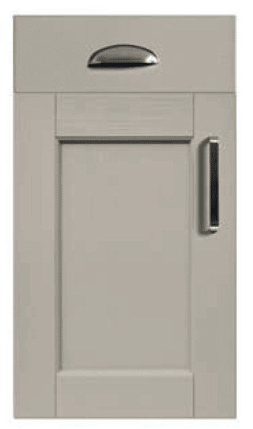 Taupe shaker kitchen door from the Bastille range with traditional features.