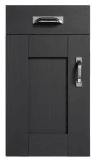Fenwick kitchen door in deep graphite for a dramatic, modern look.