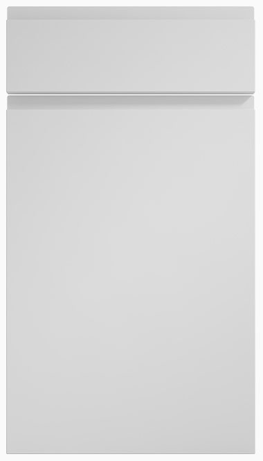 Gloss white modern kitchen door with clean-cut lines.