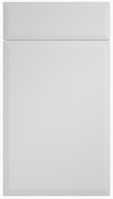 Plain slab kitchen door in a matte white finish.