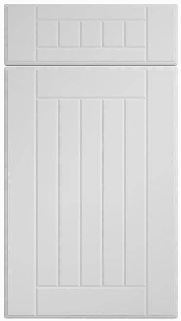 White vertical-groove kitchen door for a country or coastal look.